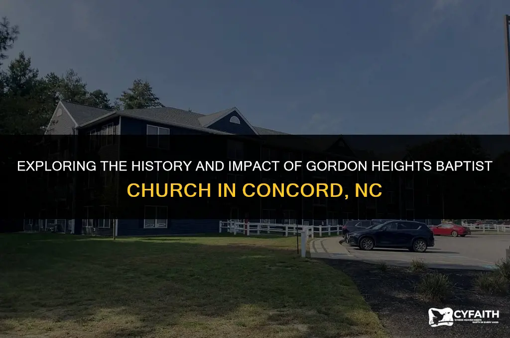 how did gordon heights baptist church concord nc
