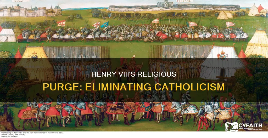 how did henry viii get rid of catholics