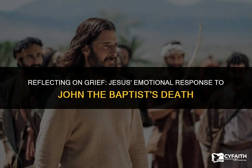 how did jesus feel when john the baptist died