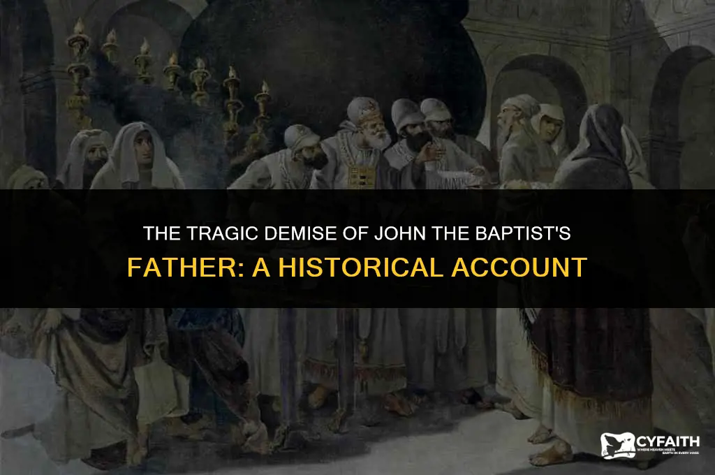 how did john the baptist dad died