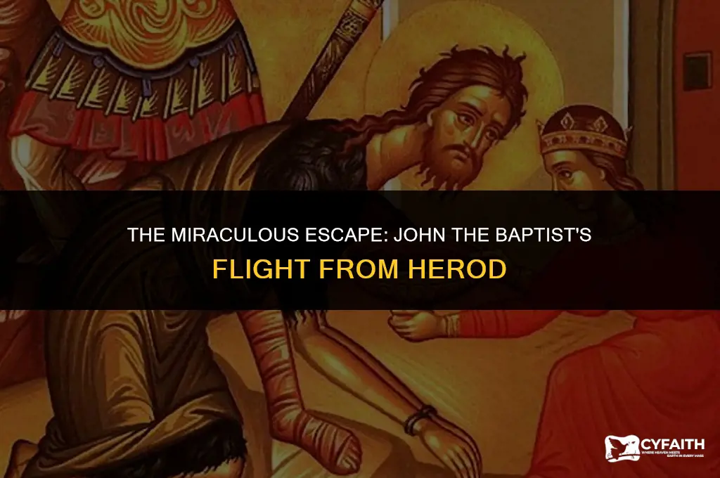 how did john the baptist escape herod