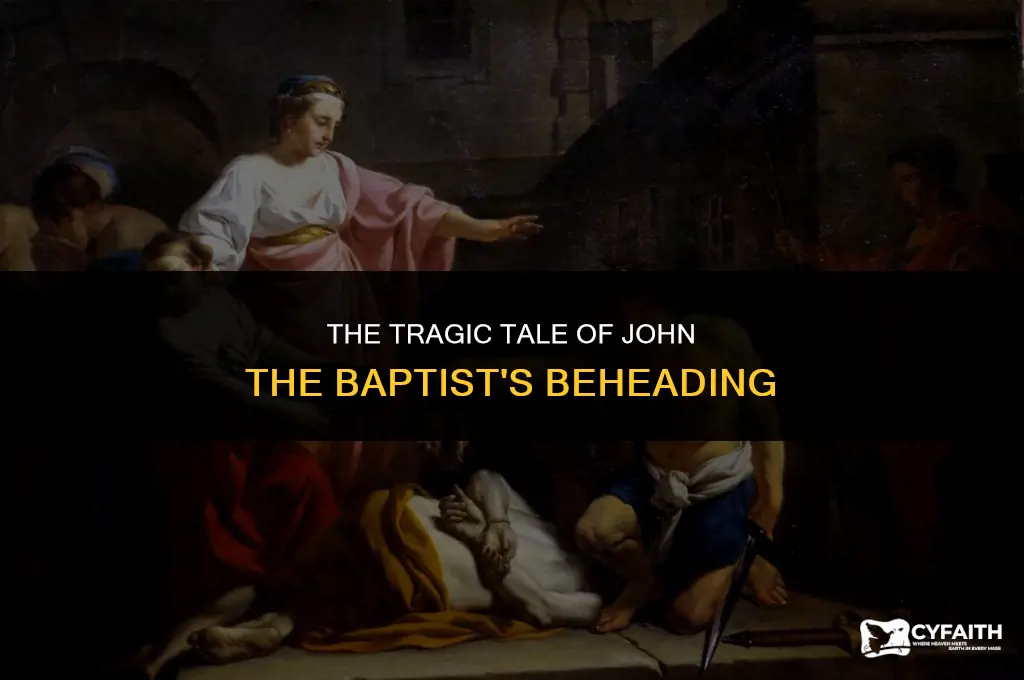 how did john the baptist lose his head