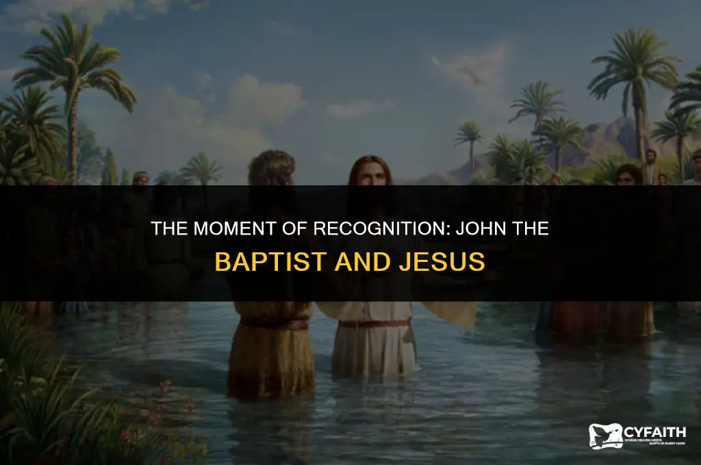 how did john the baptist recognize jesus