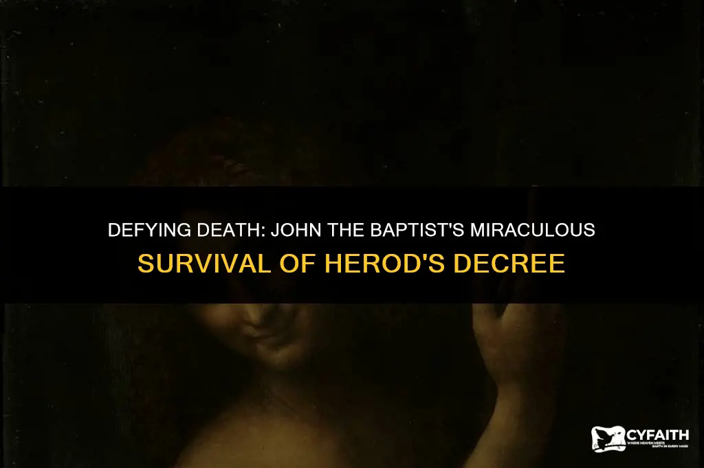 how did john the baptist survive herod