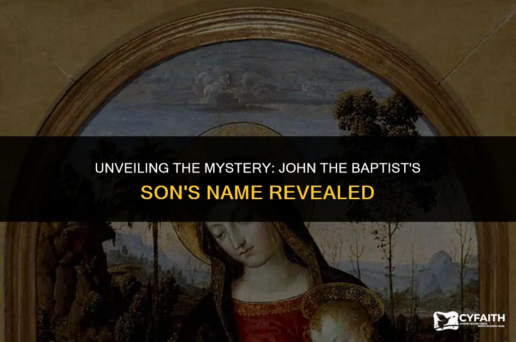 how did john the baptist tell his son name