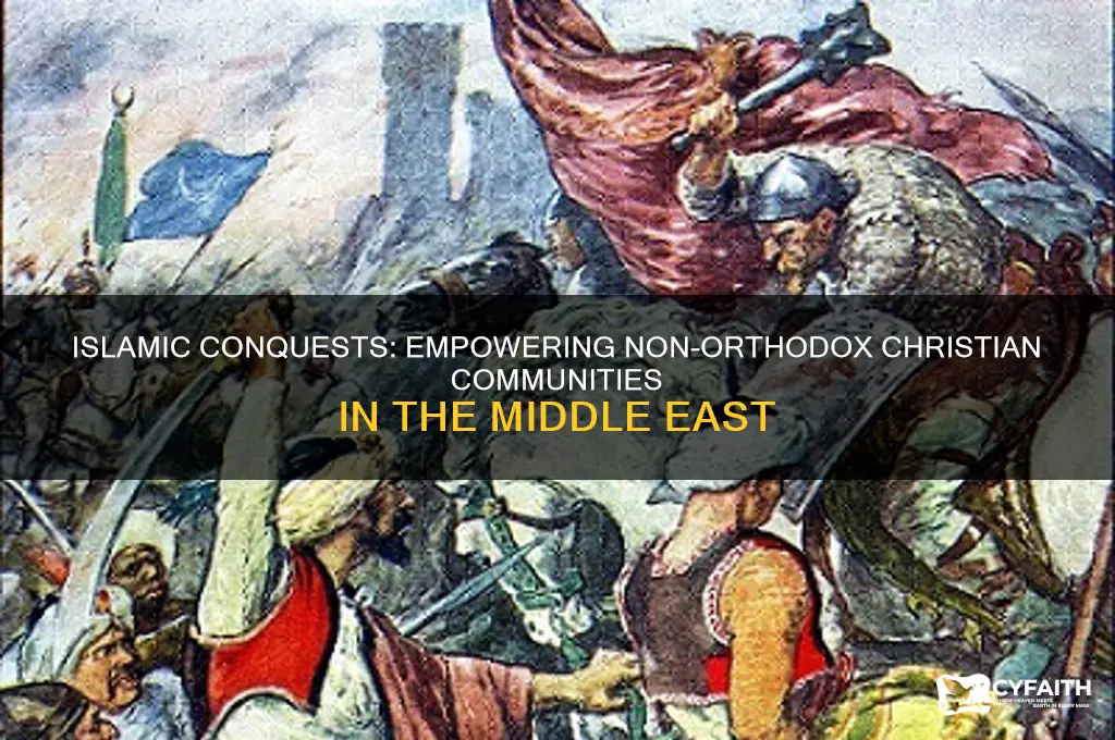 how did the islamic conquests benefit non-orthodox christian groups