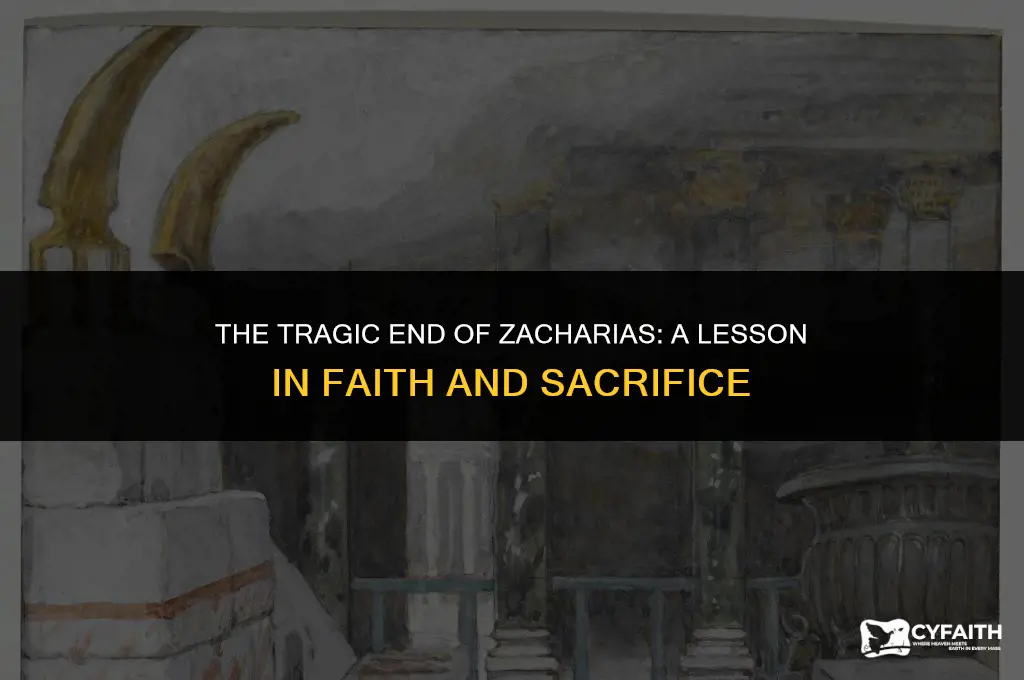 how did zacharias father of john the baptist die