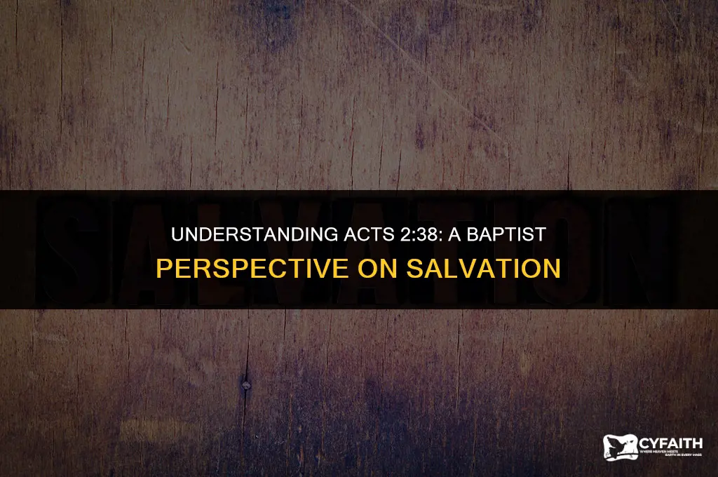 how do baptists explain acts 2 38