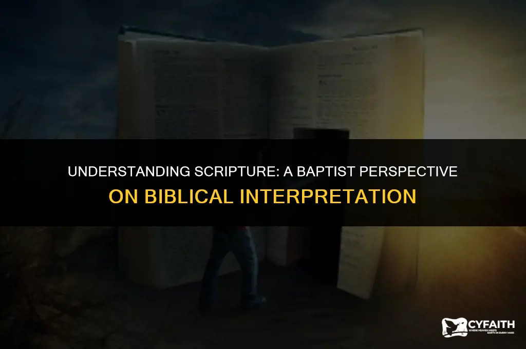 how do baptists interpret the bible