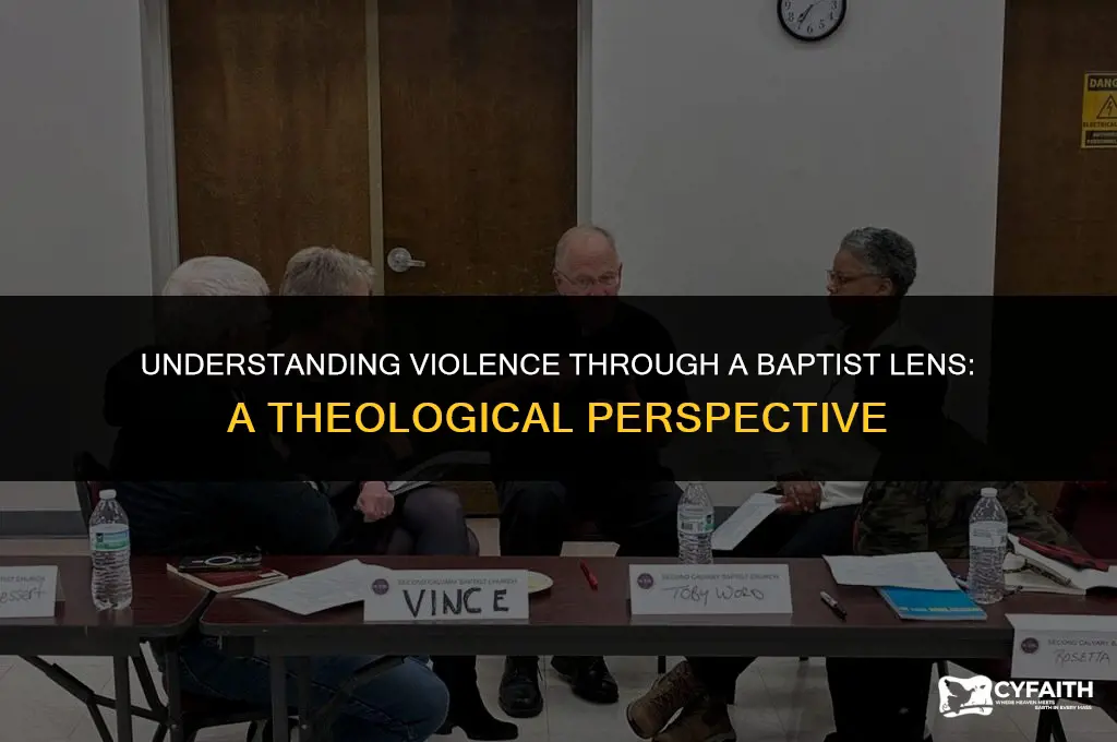 how do baptists interpret violence