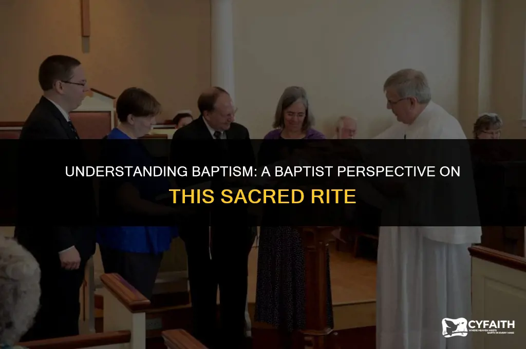 how do baptists view baptism