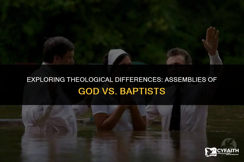 how do beliefs of assemblies of god differ from baptists