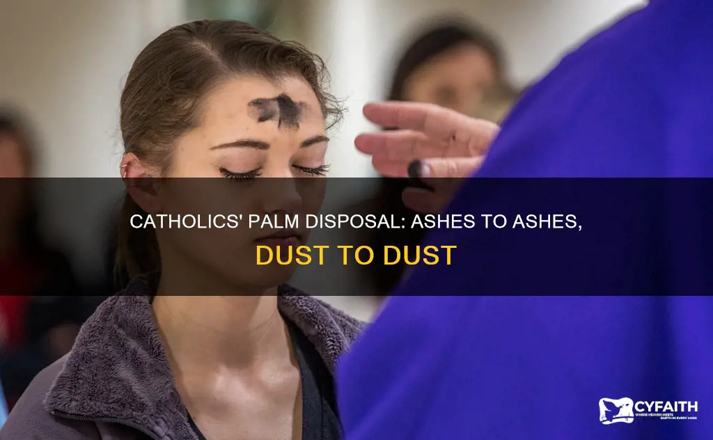 how do catholics dispose of palm