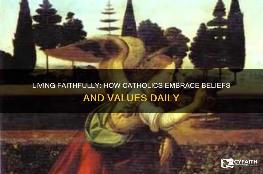 how do catholics live out their beliefs and values