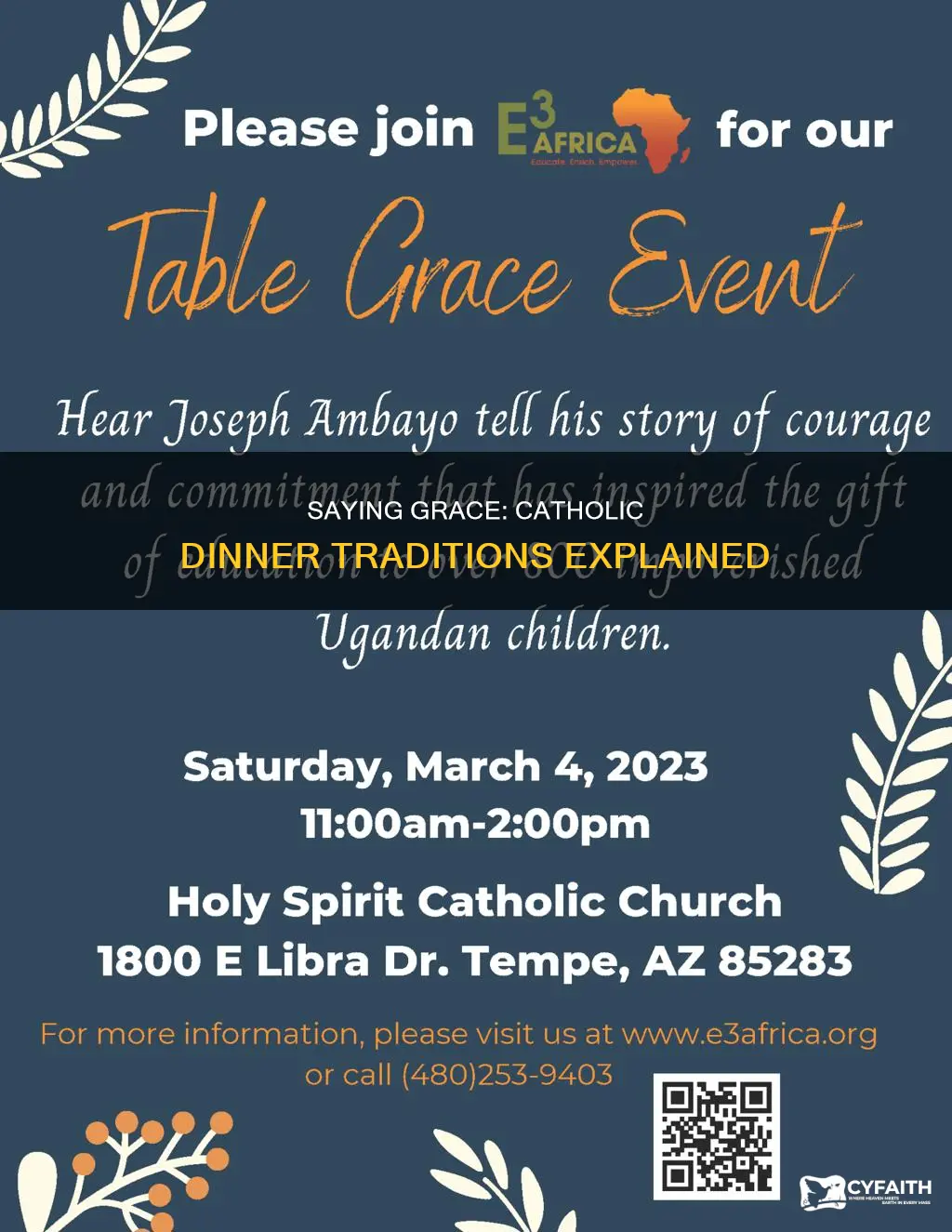 how do catholics say grace at dinner