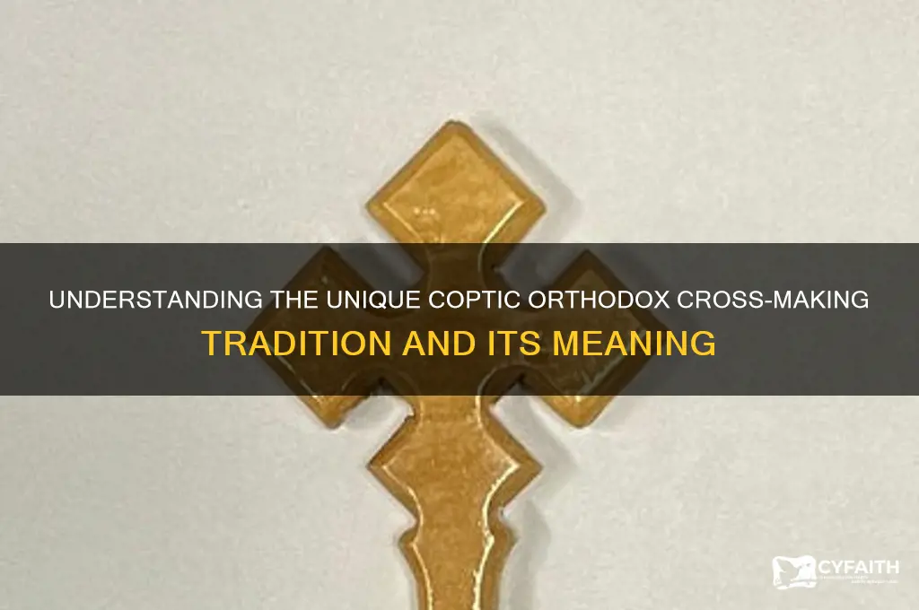 how do coptic orthodox cross themselves