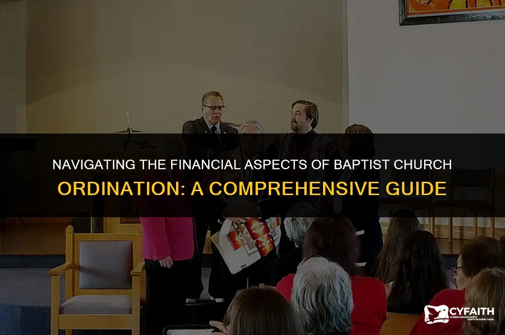 how do i charge the baptist church ordination