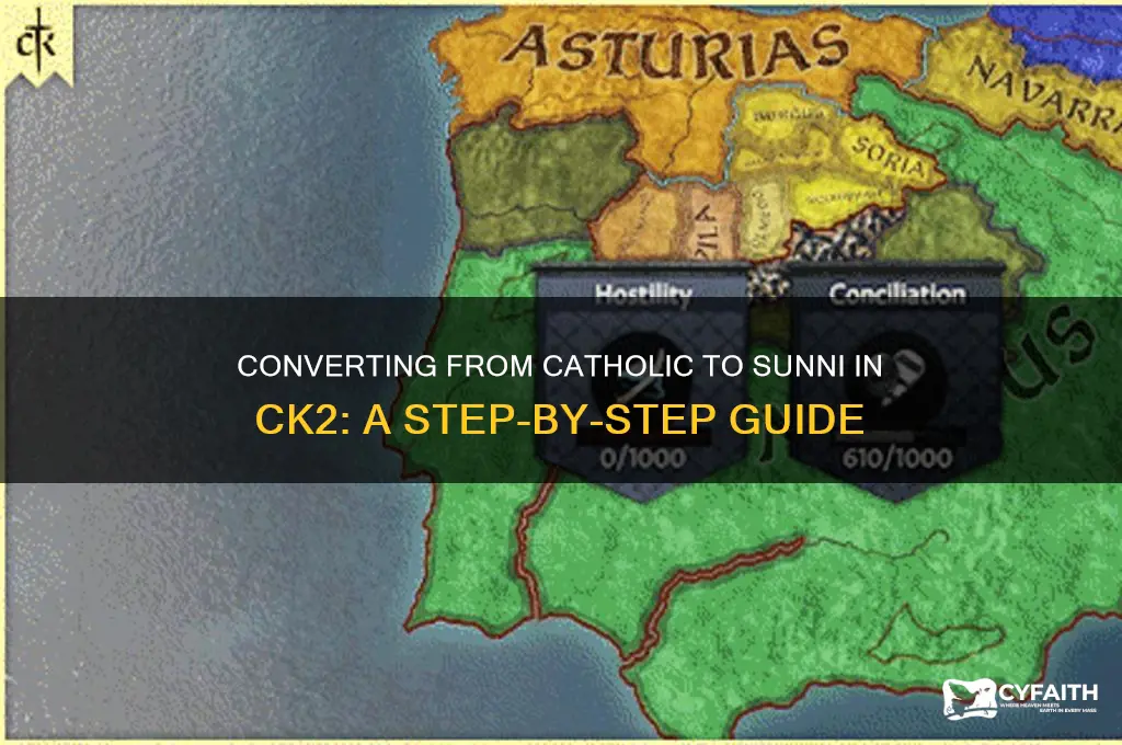 how do i convert from catholic to sunni ck2