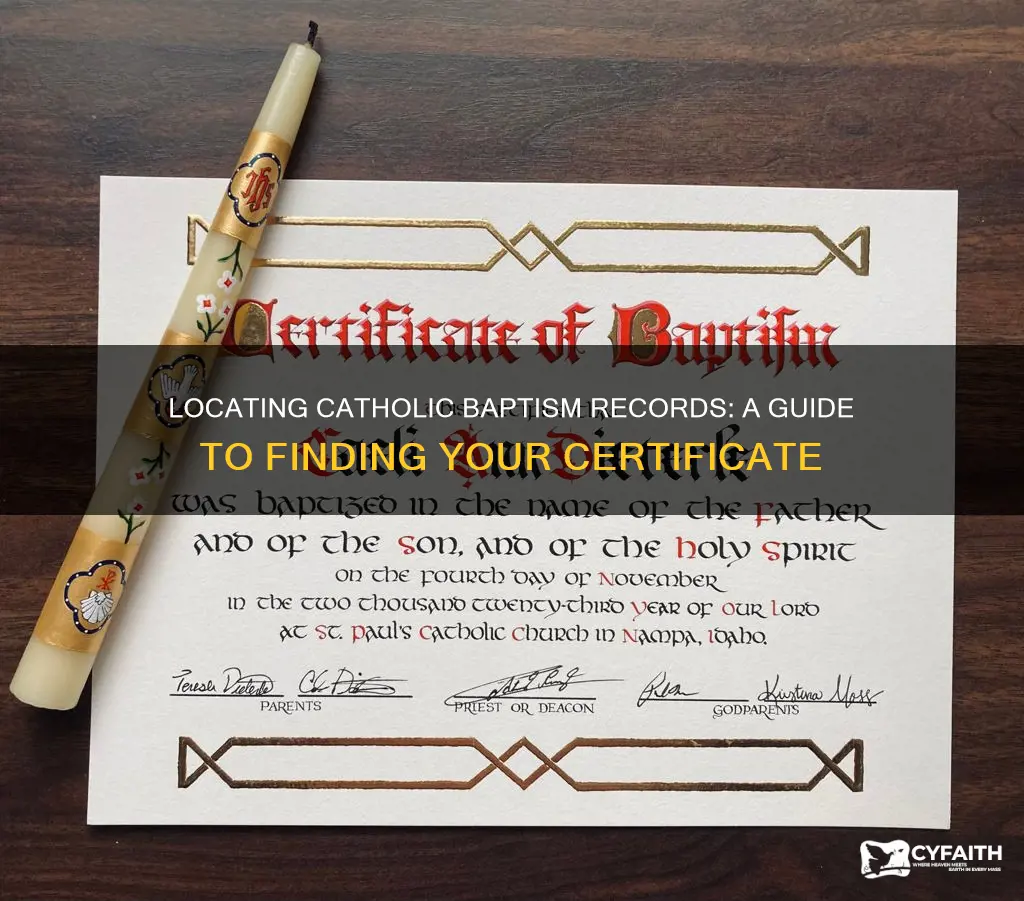how do i find my catholic baptism records