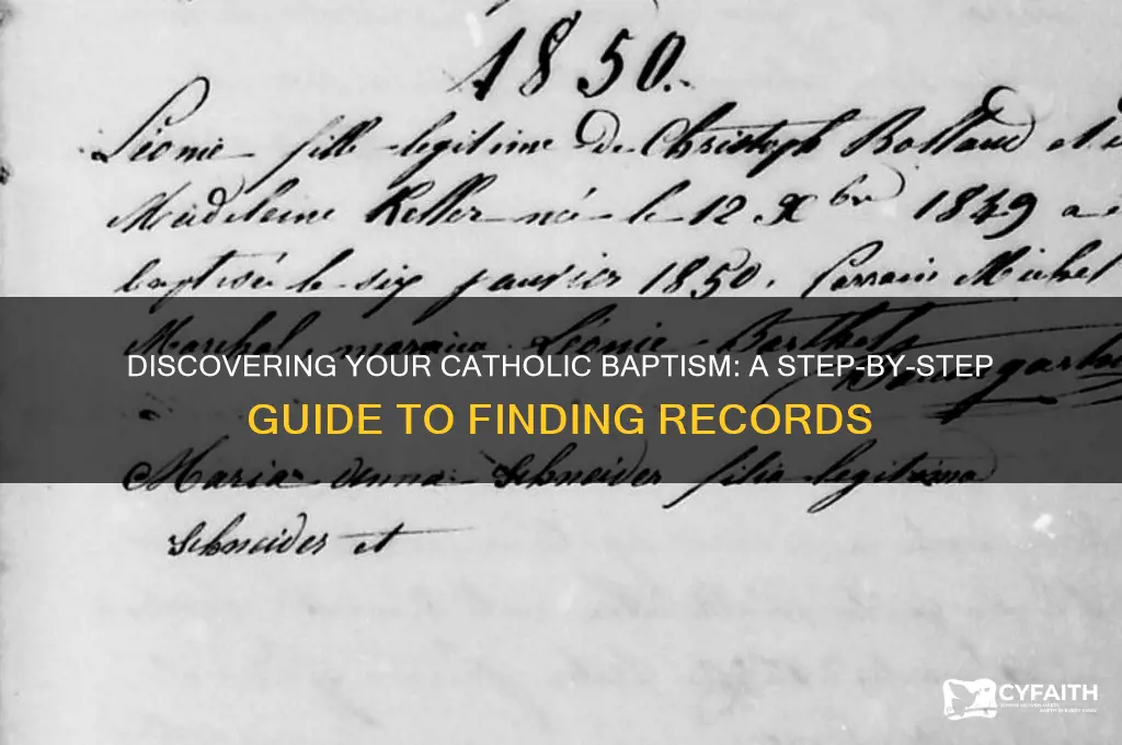 how do i find out if i was baptized catholic