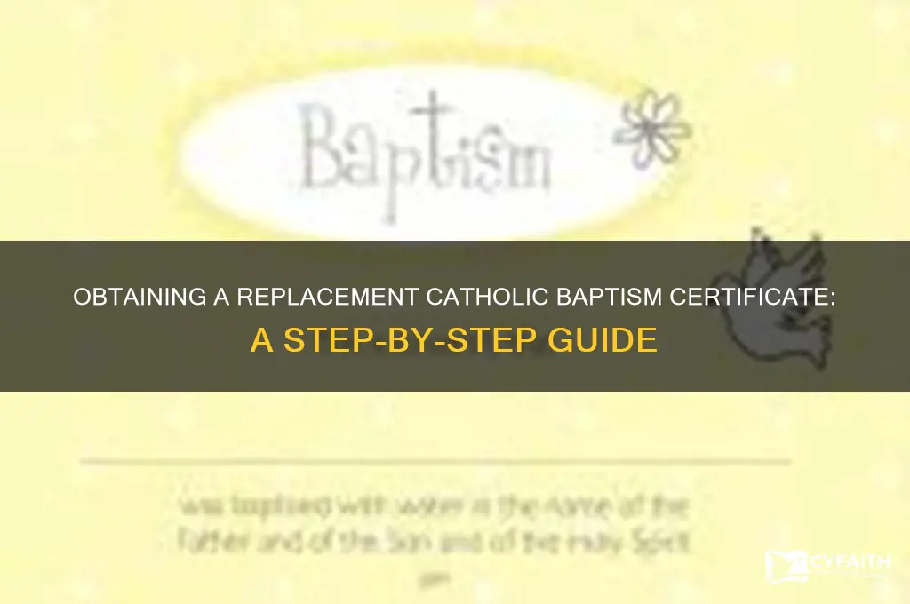 how do i get a replacement catholic baptism certificate