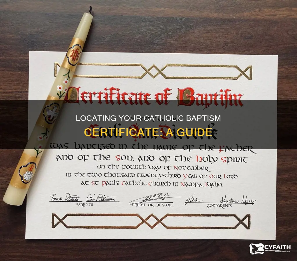 how do i get my catholic baptism certificate