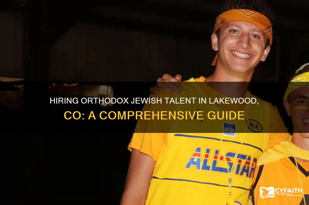 how do i hire orthodox jew lakewood co