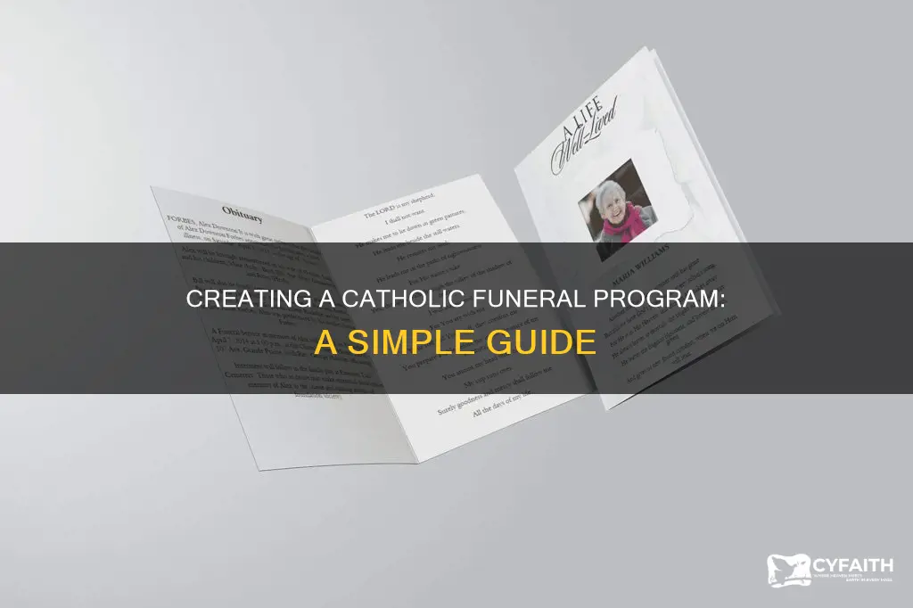 how do i make a catholic funeral program