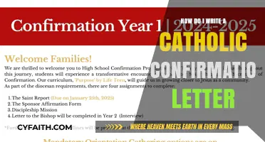 Writing a Catholic Confirmation Letter: A Guide
