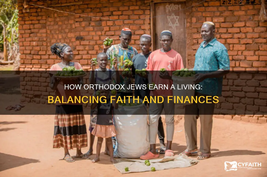 how do jewish orthodox make money