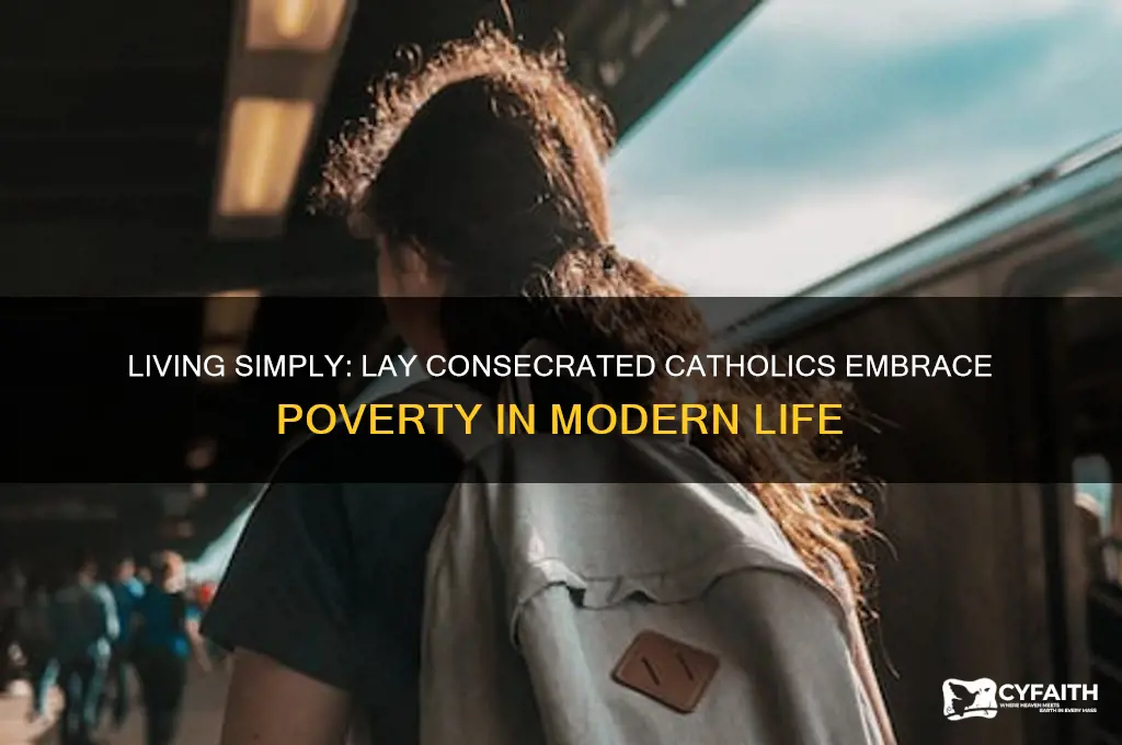 how do lay consecrated catholics live the vow of poverty