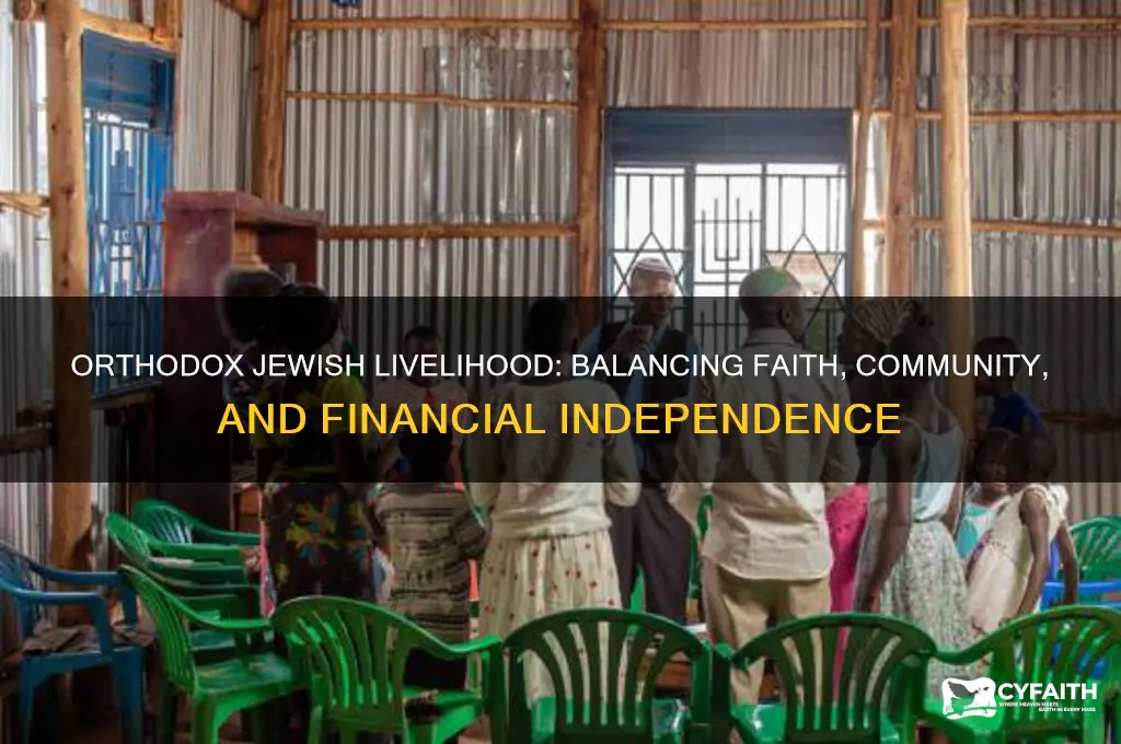 how do orthodox jews support themselves