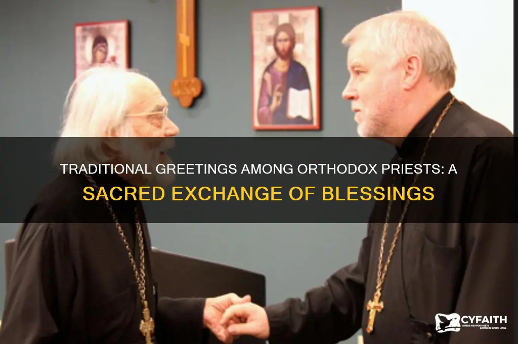 how do orthodox priests greet one another