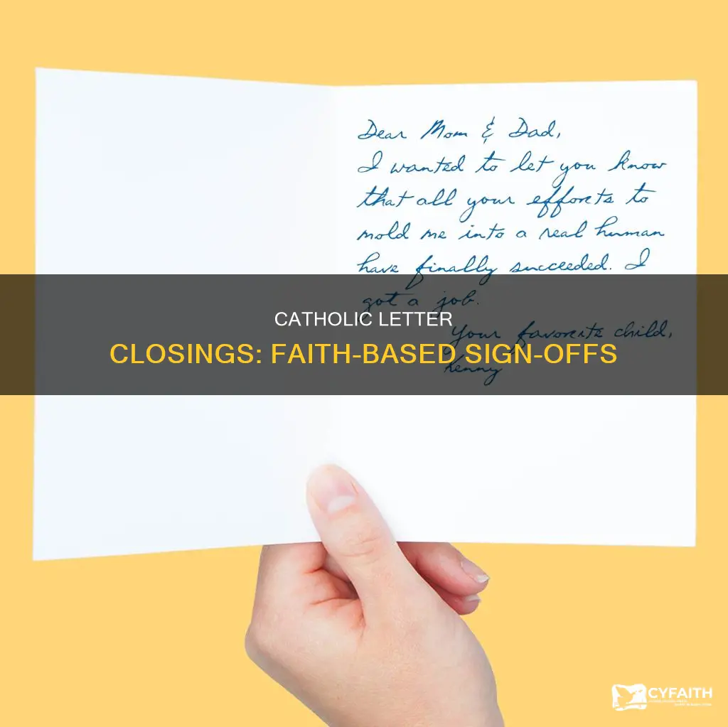 how do people end a letter in catholic