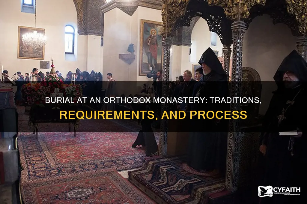 how do u get buried at orthodox monastery
