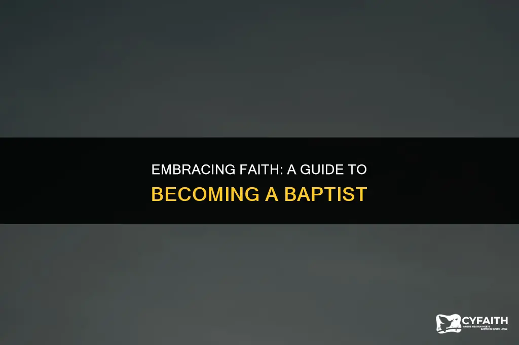 how do you become a baptist