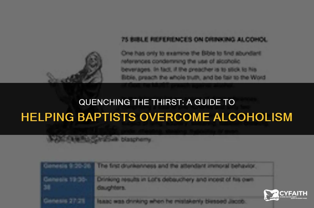 how do you get a baptist to stop drinking
