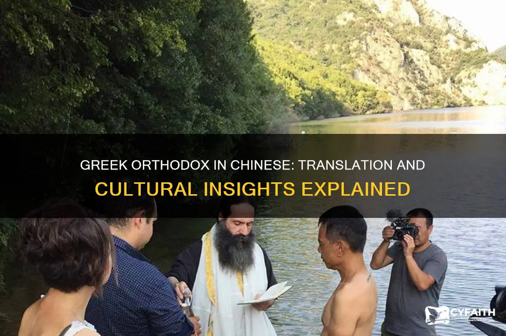 how do you say greek orthodox in the chinese language