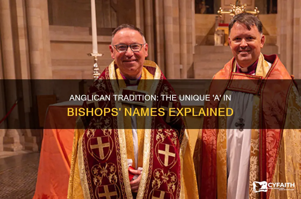 how does anglican church write bishops name using a