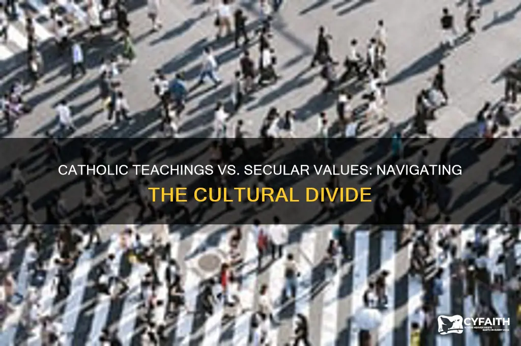 how does catholic teachings often clash with secular society