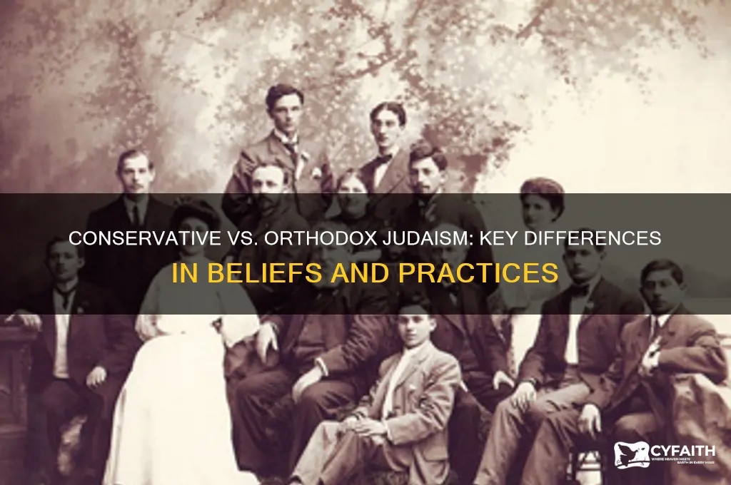 how does conservative judaism differ from orthodox