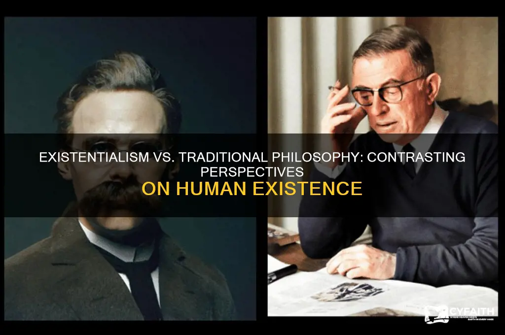 how does existentialism differ from orthodox or traditional philosophy