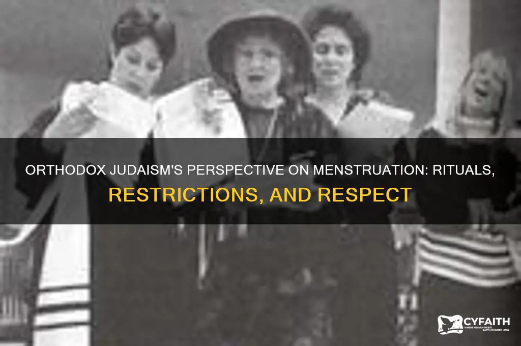 how does orthodox judaism view menstruation