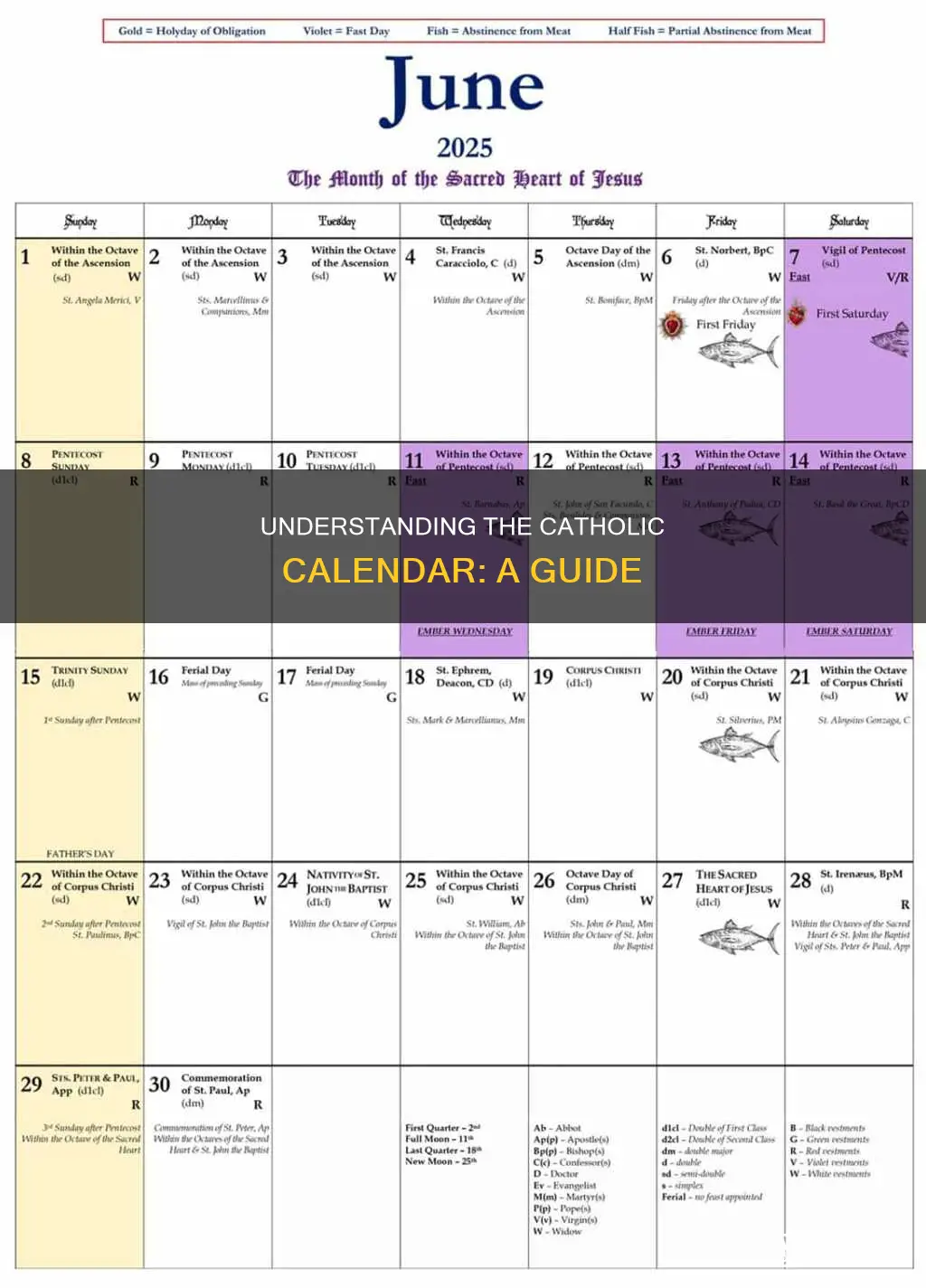 how does the catholic calendar work