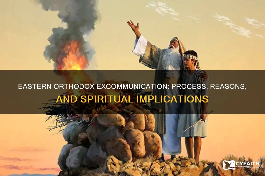 how does the eastern orthodox church excommunicate
