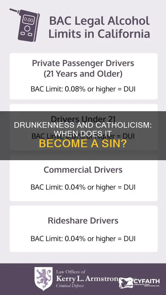 how drunk is too drunk catholic