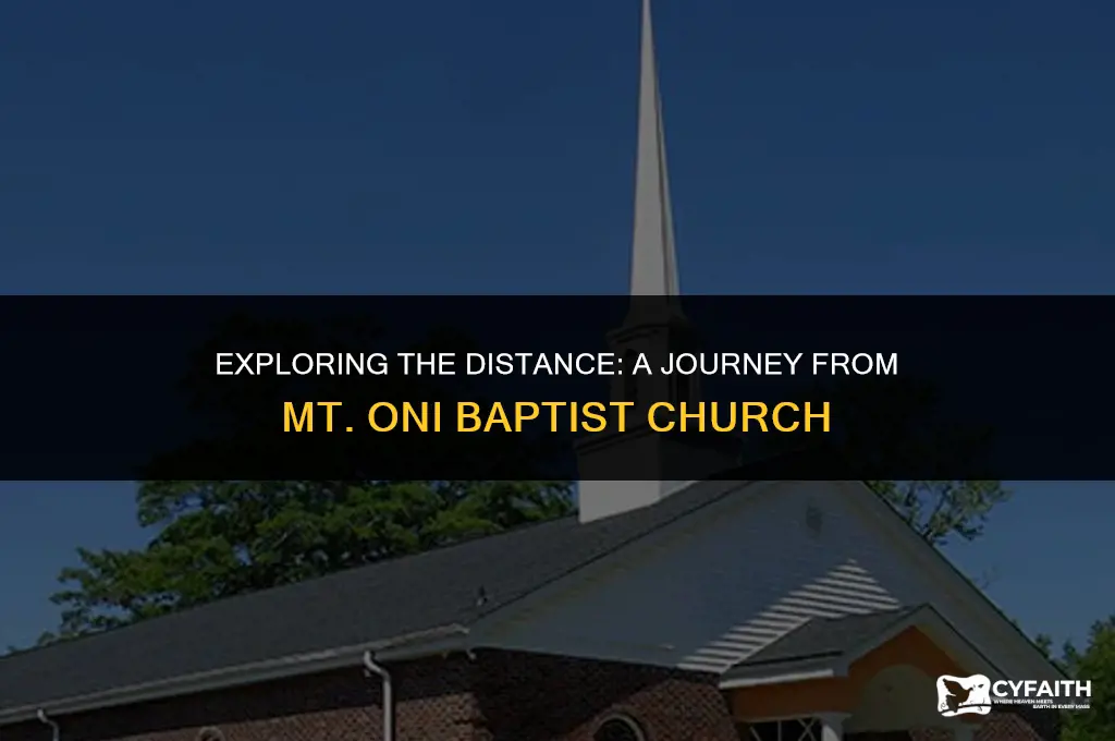 how far from mt oni baptist church