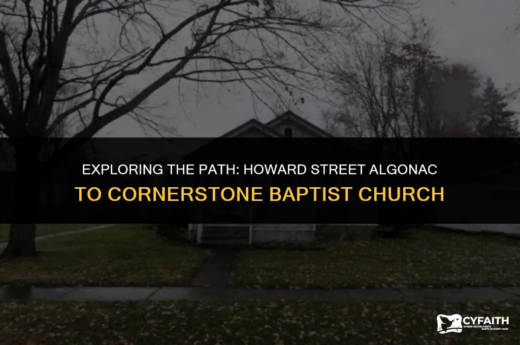 how far howard street algonac to cornerstone baptist church