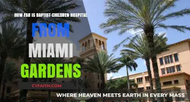 Distance Guide: Baptist Children's Hospital to Miami Gardens