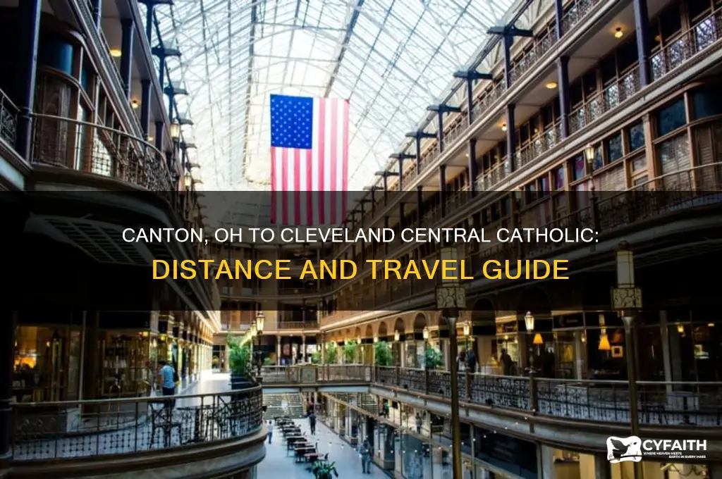 how far is canton oh away from cleveland central catholic